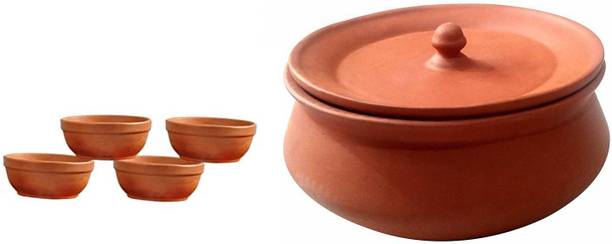 THE HIMALAYA CRAFT Handi 0.8 L, 0.1 L with Lid