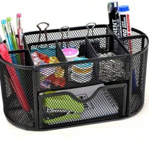 crownsmill 8 Compartments metal pen stand