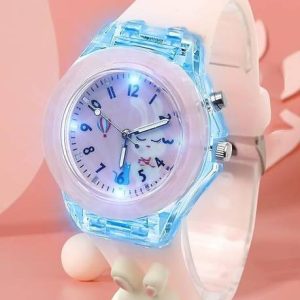 GLENVIT-X 3D Cartoon Kids Pink Printed Dial Pink Glow in Dark For...