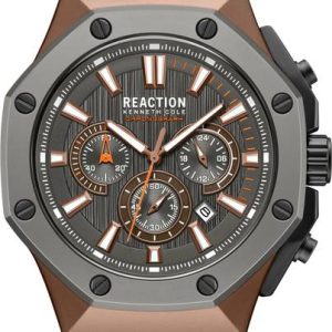 Kenneth Cole Reaction Chrono 3 Eyes Date Gun Octagon Dial Analog Watch - For...
