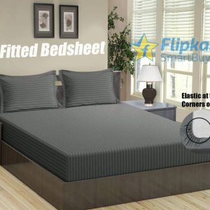 Flipkart SmartBuy 144 TC Microfiber Double Striped Fitt...