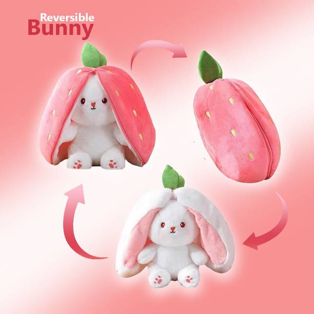 ATHRAVTOYS Reversible Bunny Soft Toy For Kids, Girls (S...