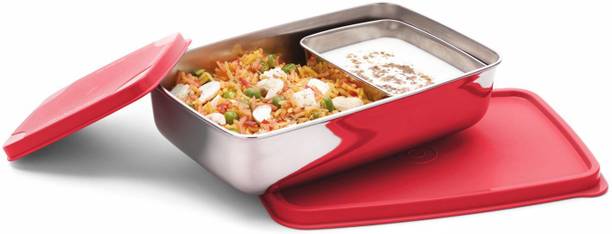 Signoraware Compact steel lunch box big 2 Containers Lu...