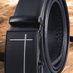 PROVOGUE Men Formal Black Artificial Leather Belt