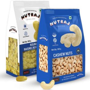 Nutraj Combo of (Kaju & Kishmish) 500g Each Cashews, Ra...