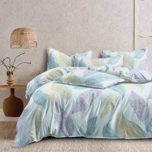 AVINYA 220 TC Cotton Super King Floral Flat Bedsheet