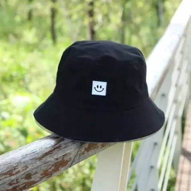 Highever Unisex foldable cotton smiley hat for men buck...