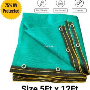 Use way Green Shade Net(5Ft x 12Ft)- 75% Sunlight Block...