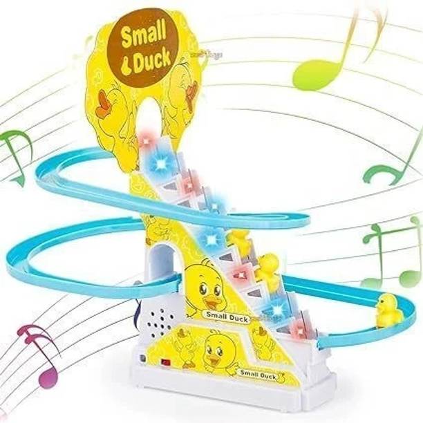 Chigy Wooh Duck track Set Automatic Stair-Climb Ducks R...
