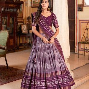 RADHVI BIZ Floral Print Semi Stitched Lehenga Choli