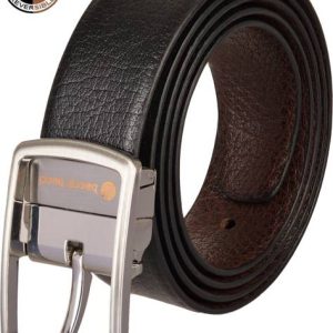 bacca bucci Men Formal Black Genuine Leather Reversible Belt