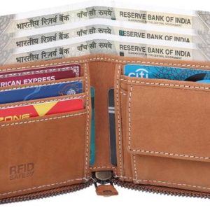 ree cope Men Casual, Formal Tan Genuine Leather RFID Wallet - M...