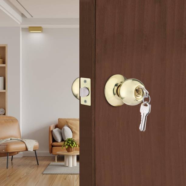 Godrej Brass Glossy Door knobs