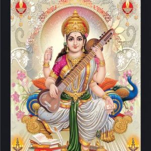 Gita Govinda Saraswati maa acrylic glass Painting Digit...