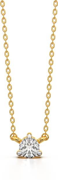 KYMEE KYMEE 18K Gold Vermeil Diamond Solitaire Pendant Gold-p...