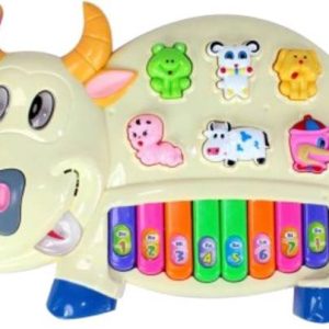 MEGAEMART COW PIANO MUSICAL TOYS FOR KIDS [YELLOW]
