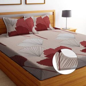YaAkholic 204 TC Microfiber Queen Floral Fitted (Elasti...
