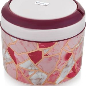 BLAL Insulated Tiffin Box Round Plastic Inner Stainless...
