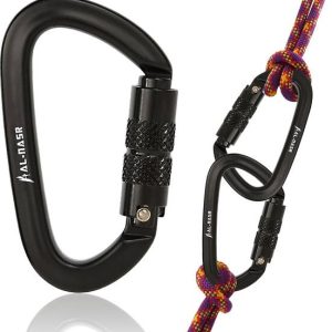 Verilux Heavy Duty Aluminum Alloy D Lock Carabiner Auto...
