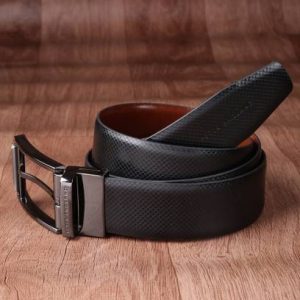 PETER ENGLAND Men Formal Black Genuine Leather Belt