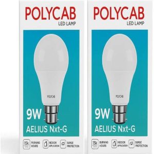 Polycab 9 W Basic Round B22 LED Bulb