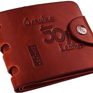 loscco Men Casual Tan Artificial Leather Wallet - Regular Size