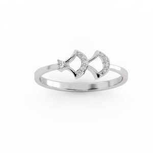 avsar AVR1085WB 14kt Cubic Zirconia White Gold ring
