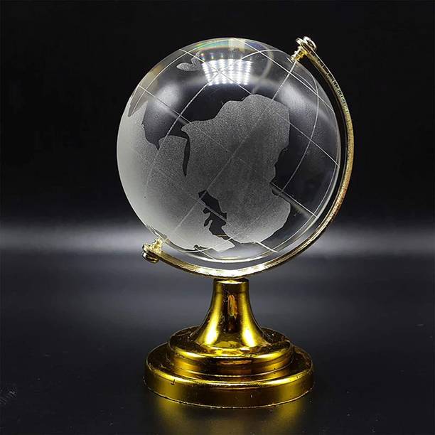 ViaZAID Metal Vintage Golden Rotating World Globe ,Educ...