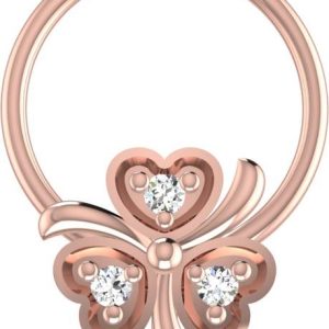 avsar Ayanshi 14kt Cubic Zirconia Rose Gold Nose Wire