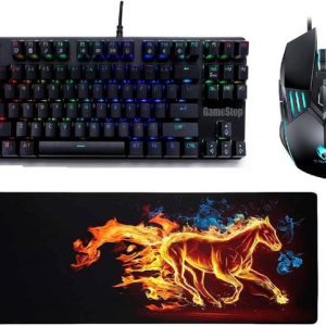 FKU GameStop Gaming Mechanical With Horse Mouse Pad T-W...