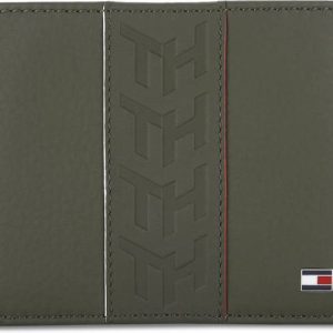 TOMMY HILFIGER Men Green Genuine Leather Wallet - Regular Size