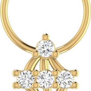 avsar Durva 18kt Diamond Yellow Gold Nose Wire