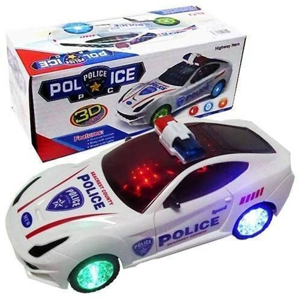 mega star Police Car Toy for Kids - Bump and Go Cop Car...