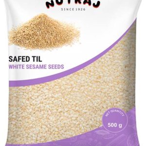 Nutraj White Sesame Seeds 500g, Raw Safed Till, White T...