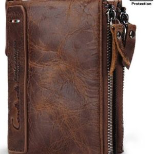 VOGARD Men Brown Genuine Leather RFID Wallet - Regular Size