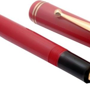 Ledos Click Aristocat Acrylic Red Fountain Pen With Fle...