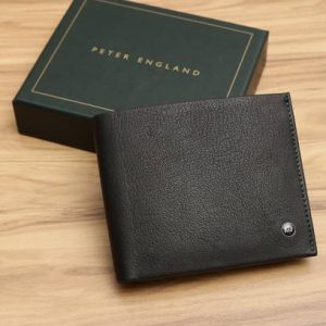 PETER ENGLAND Men Black Genuine Leather Wallet