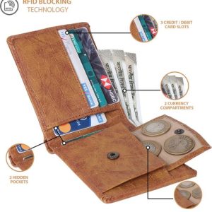 PROVOGUE Men Casual Tan Artificial Leather Wallet