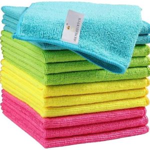 HOMEXCEL 4 Color Assorted 250 GSM (40cm x 40cm) Cleanin...