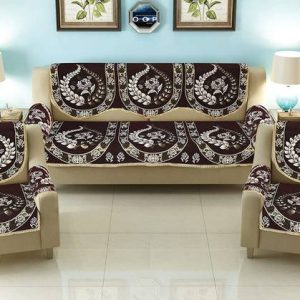 Multitex Cotton Floral 3+2 Seater Sofa Cover
