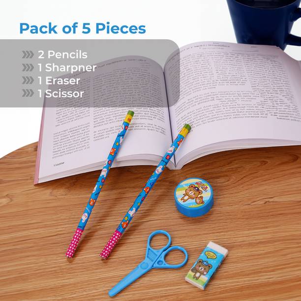 HANDZY Cartoon Printed Stationary Set of 1 Eraser, 1 Sh...