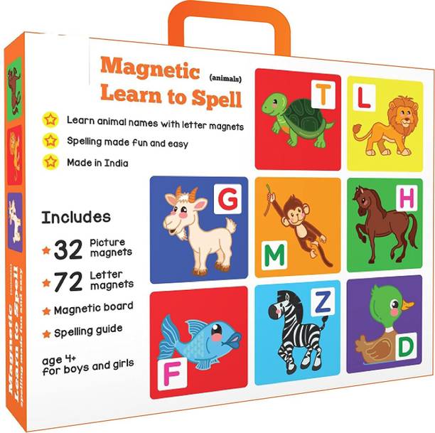 PEZYOX Magnetic Learn to Spell : Animals with 32 Pictur...