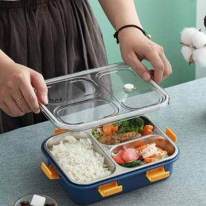 Nexshop ™Stainless Steel Lunch Boxes Tiffin Box for Boy...