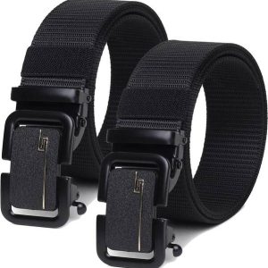 PROVOGUE Men Casual, Formal, Evening, Party Black Nylon Belt