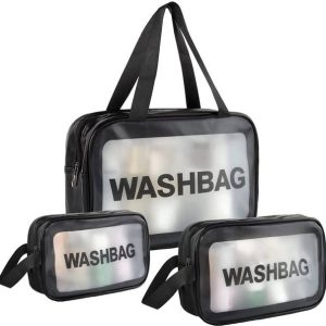 Didarsh 3 PCS Cosmetic Bag Pouch Transparent Pvc Travel...