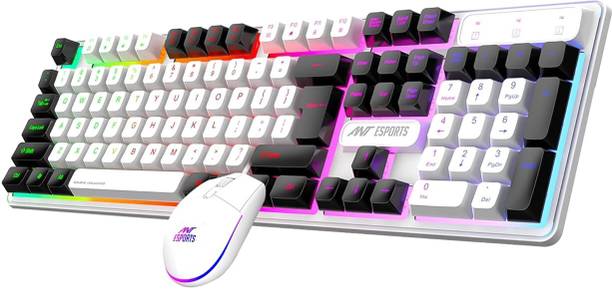Ant Esports KM1610 LED Keyboard & Mouse,104 Keys Rainbo...