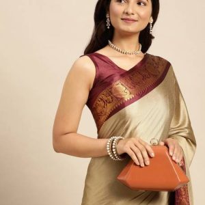 Fashion Club Collection Woven Banarasi Cotton Silk Saree