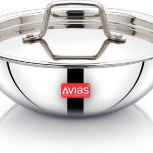 AVIAS AVI3 Triply Kadai with SS Lid Kadhai 22 cm diamet...
