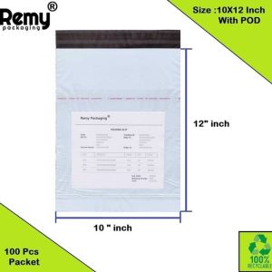 REMY PACKAGING 10X12 INCH Tamper Proof Courier Bags Wit...