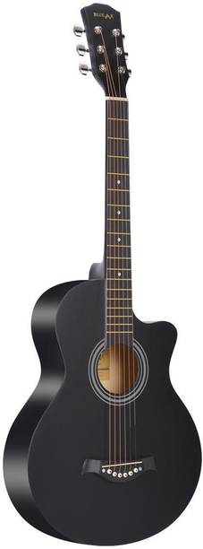 Belear I280 38 Inch Black Matt Spruce Cutaway Dual Acti...
